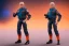 Placeholder: Mike Pence G.I. Joe toy figure With a laser blaster And jetpack space force Blue fabric uniform, fluorescent orange, black Moonboots