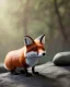 Placeholder: A magic fox made of rocks, fantasy , unreal engine, realistic