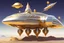 Placeholder: fantasy spaceship silver gold