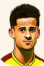 Placeholder: Philippe Coutinho Brazilian football player ,cartoon 2d