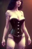 Placeholder: milf, black hair, corset, desert, 8k resolution, high-quality, fine-detail, intricate, fantasy art, detailed matte, volumetric lighting, illustration, 3D