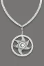 Placeholder: White gold necklace in the shape of a flower Astra Sia white background