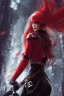 Placeholder: full body portrait, digital illustration, CHANEL, blond, gothic, red clothes, masterpiece, anime style, pale skin, perfect anatomy, centered, approaching perfection, dynamic, highly detailed, artstation, concept art, smooth, sharp focus, illustration, art by Wadim Kashin, intricate details, insanely detailed, concept art by Stephen Gammell, Pino Daheny, Jeremy Mann, Alex Maleev, Carne_Griffiths, cinematic lighting, sunlight, sunbeams, fine art, bright colors, vibrant colors