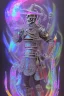 Placeholder: Futuristic Neon crystal skeleton samurai smoke glass fire water