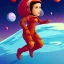 Placeholder: space girl on Mars