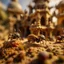 Placeholder: macro photo of ants in castle in the desert, photo-realistic, shot on Hasselblad h6d-400c, zeiss prime lens, bokeh like f/0.8, tilt-shift lens 8k, high detail, smooth render, down-light, unreal engine, downlight