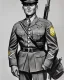 Placeholder: Amateur Pencil Sketch of a U.S Marine, circa 1960s