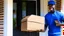 Placeholder: suspiciously looking Tyrone takes small delivered package from porch