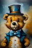 Placeholder: A friendly teddy bear painted in salvador dali style