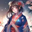 Placeholder: beautiful girl kimono anime