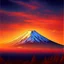 Placeholder: mt fuji at sunset stylised art