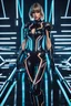 Placeholder: Full body photo original Taylor swift as Cyber Tron woman,good body, futuristic style, HOF, captured with professional DSLR camera, 64k, ultra detailed, motorrad