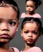 Placeholder: Rihanna toddler, full body, soft skin, dramatic lighting, hyper realistic