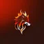 Placeholder: wolf fire logo minimalist