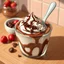 Placeholder: anime style chocolate yogurt