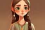 Placeholder: Illustrate the charm of a digital character - a cute girl in a casual Pakistani dress, her big grey eyes shining, and her long braid adding a touch of elegance."