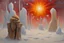 Placeholder: Sunny day, winter fantasy, ice, cosmic fantasy and sci-fi movies influence, rocks, rodolphe wytsman and ludwig dettman impressionism paintings