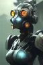 Placeholder: portrait post-apocalyptic robot, realistic, intriacte detail, sci-fi fantasy style, volumetric lighting, particales,highly detailed,cinamatic, deep colours, junkyard,