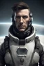 Placeholder: Scientist in Expedition suit, eve online style, no helmet, eyepiece, male