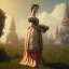 Placeholder: Full body, 3d render, Emma mackey, 1800's women style, 1800'hair style, 1800's women dress style, hyper realistic, octane render, unreal engine 5, 8k, palace background, uhd