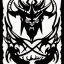 Placeholder: Devil demon satan king knights war code prophecy black and white antichrist