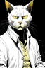 Placeholder: create anthropomorphic White Cat hero in hero suit, in the comic book art style of Mike Mignola, Bill Sienkiewicz, and Jean Giraud Moebius, with highly detailed fur and masculine facial features , finely inked , dramatic natural lighting