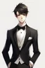 Placeholder: man anime wearing tuxedo realistic