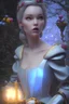 Placeholder: 4K Ultra-HD, Hyper realistic, cinematic lighting -- Snow White, short, bowl-cut black hair, blue eyes, Yellow skirt, blue blouse with short poofy sleeves, extremely pail skin, Rose pedals, wild animals, Castle, Full body image -- 4k, stunning, dramatic lighting, dramatic background, cinematic, atmospheric, very detailed, historic, powerful, octane rendering, exquisite detail, 30 - megapixel, 4k, 85 - mm - lens, sharp - focus, intricately - detailed, long exposure time, f8, ISO 100, shutter - s