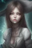 Placeholder: Realistic misterious Anime girl close and personal in stormy background