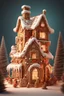 Placeholder: 3D illustration of the christmas gingerbread house. smooth 3d digital art, exquisite thee-dimensional rendering, 4K, blender, c4d, octane render , disney style 3d light, Zbrush sculpt, concept art, Zbrush high detail, pinterest Creature Zbrush HD sculpt, neutral lighting, 8k detail.