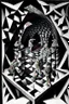 Placeholder: saints and sinners; Optical art; M.C. Escher