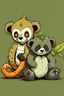 Placeholder: Panda and monkey