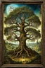 Placeholder: magical fantasy trees, very detailed, amazing quality, etheral, extreme, intricate, cinematic light, highly detailed, beautiful, expressziv by Hieronymus Bosch, 3D, surreal, creepy stunning, in frame