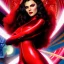 Placeholder: ultra detailed fullbody portrait of Wanda Maximoff, wearing skintight Red costume, extremely detailed digital painting, intrincate, extremely detailed smiling face,crystal clear Big Green eyes, in the style of Adam Hughes , mystical colors , perfectly centered image, perfect composition, rim light, beautiful lighting,8k, stunning scene, raytracing