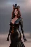 Placeholder: Raquel Welch as evil queen in black leather gown, angry, busty, curvey, cleavage, unreal 5, octane render,cinema4d, dynamic lighting, dramatic lighting, 4k, redshift render, highly detailed, hyper realistic