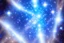 Placeholder: lightblue sky with little bright diamond stars shining galaxy and soft light beam