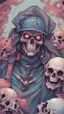Placeholder: a close up of a person with a skull on their head, anime skull portrait man, scary detailed art in color, hiroyuki-mitsume takahashi, nychos art aesthetic, half man half skeleton, anime cyberpunk art, colored manga art, rossdraws pastel vibrant, hot colors. insanely detailed, beautiful anime portrait, stunning anime face portrait, scary art in color
