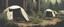 Placeholder: campsite, tents, overgrown, post-apocalyptic, comic book, forest, cinematic,