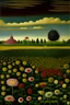 Placeholder: A flower field with nuclear waste painted by Henri Rousseau