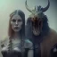 Placeholder: A viking and his wive on a dragon, hr giger, scary, steam punk, realistic, made in octane, cinematic, ultra-realistic, extremely detailed octane rendering, 8K, VRAY Super Real ar 2:3, dof photorealistic futuristic 50mm lens hard lighting dark gray tintype photograph, realistic lighting, sepia color