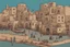 Placeholder: Iranian miniature. city .comic style