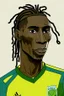 Placeholder: Nicolas Jackson Senegalese footballer ,cartoon 2d