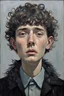 Placeholder: Euan Uglow-Norman Cornish oil painting, Otherworldly, mid-portrait of beautiful HD face model wears Alexander wang vogue dark style of clothing made of little iridescent bird feather, intricate details, highly detailed, , pastel color puffy and wool textures fashion, stormy day rainy, Cinematic lighting, Volumetric lighting, Epic composition, Photorealism, Very high detail, Bokeh blur, Sony Alpha α7, ISO1900, Character design, Unreal Engine, Octane render, HDR, By Simon Stalenhag sci-fi Art