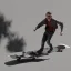 Placeholder: casey Neistat on a skateboard, detailed