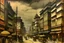 Placeholder: Japanese 1920 oil painting Central Tokyo