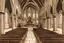 Placeholder: Church interior, hall, medieval, illustration,