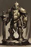 Placeholder: Golem : massive armure vide se tient droite et alerte, tenant fermement une lance cerclée de runes protectrices. Son plastron antique est gravé de motifs guerriers représentant de valeureux combats. Sa visière sombre ne laisse rien transparaître de ce qui pourrait se trouver à l'intérieur. à