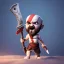 Placeholder: Cute baby video game god of war krotos, holding axe, mytology, 8k resulation, cinematic, cinema4d, hyper detailed, cinamtic lighting, octane render, unreal engine 5, realistic