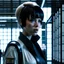 Placeholder: Scarlett Johansson in Ghost in the shell facing forward