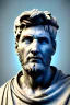 Placeholder: Ultra Realistic image, Roman sculpture, white marble material, Lionel Messi, gold sun radial crown, chisel style, waist up portrait, epic, celestial, cinematic lighting, God light, god rays, 4k resolution, smooth details, ornate details, soft lighting, unreal engine 5, marble background.